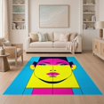 thumbnail image 1 of ODIKA 5'x7' Washable Area Rug Funky Cartoon Bold Graphic Outline Blocking Aesthetic for Dining Room, Under Table, Home Office, Non-Slip Chair-Friendly, 1 of 7
