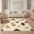 thumbnail image 1 of ODIKA 5'x7' Washable Area Rug Inspired Spotted Patchwork Bold Block Motif Border Cow Abstract Refined for Small Living Room, Bedroom, Easy Care, Non-Shedding, Pet Friendly, 1 of 7