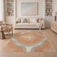thumbnail image 1 of ODIKA 5'x7' Washable Area Rug Layered Elevation Map Abstract Lines Flowing Topographic Wavy Refined Structured for Guest Room, Lounge, Apartment, Non-Slip Low Profile, Stain Resistant, 1 of 7