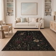 thumbnail image 1 of ODIKA 5'x7' Washable Area Rug Midnight Floral Enchantment Celestial Accents Elegant Nature-Inspired Design for Dining Room, Under Table, Home Office, Non-Slip Chair-Friendly, 1 of 7
