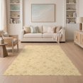 thumbnail image 1 of ODIKA 5'x7' Washable Area Rug Neutral Retro Cream Lattice Botanical Motif Featuring Stylized for Dining Room, Under Table, Home Office, Non-Slip Chair-Friendly, 1 of 7