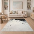 thumbnail image 1 of ODIKA 5'x7' Washable Area Rug Non-Slip, Chair-Friendly Abstract Blot Bold Asymmetrical Lines Brushstroke Minimalist for Dining Room, Under Table, Home Office, 1 of 7