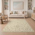 thumbnail image 1 of ODIKA 5'x7' Washable Area Rug Non-Slip, Chair-Friendly Beige Para Tapete Motif Covering Tapetes Sala Neutral Cream Vintage for Dining Room, Under Table, Home Office, 1 of 7