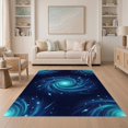 thumbnail image 1 of ODIKA 5'x7' Washable Area Rug Non-Slip, Chair-Friendly Galaxy Deep Theme Twinkling Astral Motif Starry Uranus Themed for Dining Room, Under Table, Home Office, 1 of 7