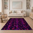 thumbnail image 1 of ODIKA 5'x7' Washable Area Rug Non-Slip, Chair-Friendly Optical Abstract Geometric Interlocking Hexagon Gamer Illusion for Dining Room, Under Table, Home Office, 1 of 7