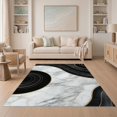 thumbnail image 1 of ODIKA 5'x7' Washable Area Rug Non-Slip, Low Pile, Stain Resistant Abstract Geode Contemporary Outline Smalltan for Guest Room, Lounge, Apartment, 1 of 7