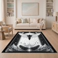thumbnail image 1 of ODIKA 5'x7' Washable Area Rug Non-Slip, Low Pile, Stain Resistant Death Moth Gothic Witchy Border Academia Mystical Galaxy Phase for Guest Room, Lounge, Apartment, 1 of 7