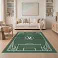 thumbnail image 1 of ODIKA 5'x7' Washable Area Rug Non-Slip, Low Pile, Stain Resistant Doormat Field Door Sporting Event Celebration Soccer Themed Entry for Guest Room, Lounge, Apartment, 1 of 7