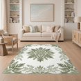 thumbnail image 1 of ODIKA 5'x7' Washable Area Rug Non-Slip, Low Pile, Stain Resistant Farmhouse Forest Inspired Featuring Vintage Botanical Hardwood for Guest Room, Lounge, Apartment, 1 of 7