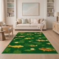 thumbnail image 1 of ODIKA 5'x7' Washable Area Rug Non-Slip, Low Pile, Stain Resistant Golf Koi Bug Landscape Goldfish Swimming Botanical Pond Cartoon for Guest Room, Lounge, Apartment, 1 of 7