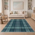 thumbnail image 1 of ODIKA 5'x7' Washable Area Rug Easy Care, Non-Shedding, Pet Friendly, Lime Crisp Striped Geometric Stepped Bands Structured Layout for Small Living Room, Bedroom, 1 of 7