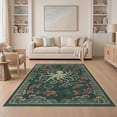 thumbnail image 1 of ODIKA 5'x7' Washable Area Rug Octopus Nautical Koi Creature Fish Swirling Waves Cartoon Pirate for Small Living Room, Bedroom, Easy Care, Non-Shedding, Pet Friendly, 1 of 7