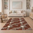 thumbnail image 1 of ODIKA 5'x7' Washable Area Rug Pile Decorative Bold Contrast Inspired Structured Zebra Minimalist for Dining Room, Under Table, Home Office, Non-Slip Chair-Friendly, 1 of 3