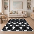 thumbnail image 1 of ODIKA 5'x7' Washable Area Rug Retro Cd Minimalist Groove Rings Shaped Music Disc Vinyl Record Playful for Small Living Room, Bedroom, Easy Care, Non-Shedding, Pet Friendly, 1 of 7