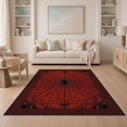 thumbnail image 1 of ODIKA 5'x7' Washable Area Rug Spider Web Design With Bold Geometric Net And Symmetric Border for Dining Room, Under Table, Home Office, Non-Slip Chair-Friendly, 1 of 7