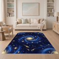 thumbnail image 1 of ODIKA 5'x7' Washable Area Rug Starry Vortex Meteorite Astrology Uranus Themed Galaxy Nebula Refined Structured for Guest Room, Lounge, Apartment, Non-Slip Low Profile, Stain Resistant, 1 of 7