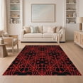 thumbnail image 1 of ODIKA 5'x7' Washable Area Rug Strand Men Frame Webs Wevs Bold Radiating Mens Repeating Web Playful Expressive for Small Living Room, Bedroom, Easy Care, Non-Shedding, Pet Friendly, 1 of 7