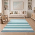 thumbnail image 1 of ODIKA 5'x7' Welcome Motif Door Striped Entry Layered Front Doormat Stripe Washable Area Rug None for Dining Room, Under Table, Home Office, Non-Slip Chair-Friendly, 1 of 7