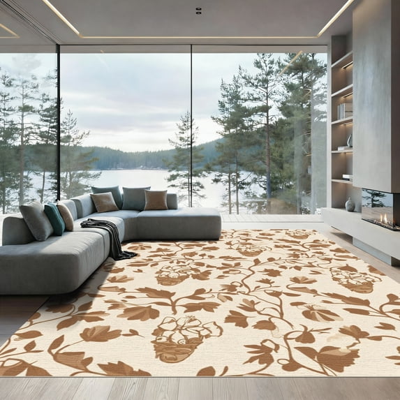 ODIKA 5x7 Machine Washable Non-Slip Area Rug, Abstract Animal Inspired ...