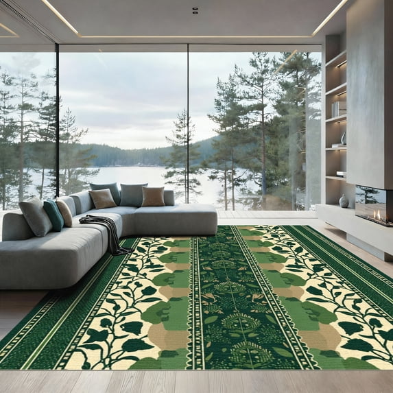 ODIKA 5x7 Machine Washable Non-Slip Area Rug, Abstract Animal Inspired ...