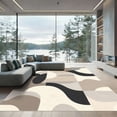thumbnail image 1 of ODIKA 5'x7' Machine Washable Non-Slip Area Rug, Abstract Beige High Traffic Rug with Pad, Beige, 1029254, 1 of 8