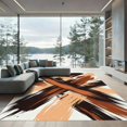 thumbnail image 1 of ODIKA 5'x7' Machine Washable Non-Slip Area Rug, Abstract Black High Traffic Rug, Brown, 1158357, 1 of 7
