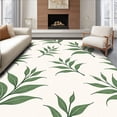 thumbnail image 1 of ODIKA 5'x7' Machine Washable Non-Slip Area Rug, Abstract Botanical Motifs with Distressed Finish High Traffic Rug with Pad, Green, 572765, 1 of 8