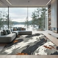thumbnail image 1 of ODIKA 5'x7' Machine Washable Non-Slip Area Rug, Abstract Charcoal Gray High Traffic Rug, Gray, 935966, 1 of 7