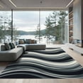 thumbnail image 1 of ODIKA 5'x7' Machine Washable Non-Slip Area Rug, Abstract Gray High Traffic Rug, Gray, 965276, 1 of 7