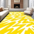 thumbnail image 1 of ODIKA 5'x7' Machine Washable Non-Slip Area Rug, Abstract Lightning Bolt Zigzag with Electric Energy High Traffic Rug with Pad, Yellow, 466245, 1 of 8