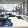 thumbnail image 1 of ODIKA 5'x7' Machine Washable Non-Slip Area Rug, Abstract Navy Blue High Traffic Rug with Pad, Blue, 1056430, 1 of 8