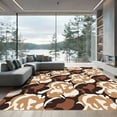 thumbnail image 1 of ODIKA 5'x7' Machine Washable Non-Slip Area Rug, Abstract Prairie Meadow Spots with Artistic Swirl Detailing High Traffic Rug, Brown, 905154, 1 of 7