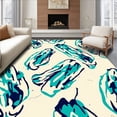 thumbnail image 1 of ODIKA 5'x7' Machine Washable Non-Slip Area Rug, Abstract Waterfall Cascade Swirl Decorative Indoor Accent High Traffic Rug with Pad, Ivory, 497815, 1 of 8