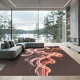 thumbnail image 1 of ODIKA 5'x7' Machine Washable Non-Slip Area Rug, Abstract White High Traffic Rug, White, 947700, 1 of 7