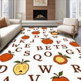 thumbnail image 1 of ODIKA 5'x7' Machine Washable Non-Slip Area Rug, Applesauce Themed ABC Learning Circles Phonetic Study Surface High Traffic Rug, Red, 690488, 1 of 7