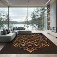 thumbnail image 1 of ODIKA 5'x7' Machine Washable Non-Slip Area Rug, Art Nouveau Gold High Traffic Rug, Gold, 1257112, 1 of 7