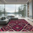 thumbnail image 1 of ODIKA 5'x7' Machine Washable Non-Slip Area Rug, Aztec Black High Traffic Rug, Black, 1014817, 1 of 7