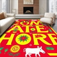thumbnail image 1 of ODIKA 5'x7' Machine Washable Non-Slip Area Rug, Barnyard Friends ABC Teaching with Farm Animal Letter Graphics High Traffic Rug with Pad, Red, 697744, 1 of 8