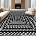thumbnail image 1 of ODIKA 5'x7' Machine Washable Non-Slip Area Rug, Braided Cord Flooring with Moisture Resistant Technology High Traffic Rug with Pad, Black, 596263, 1 of 8