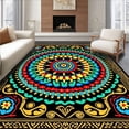 thumbnail image 1 of ODIKA 5'x7' Machine Washable Non-Slip Area Rug, Burst Kaleidoscope Decorative High Traffic Rug, Black, 702981, 1 of 7