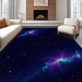 thumbnail image 1 of ODIKA 5'x7' Machine Washable Non-Slip Area Rug, Celestial Constellation Dreamscape With Mystical Night Sky Inspiration High Traffic Rug with Pad, Multi, 494162, 1 of 8