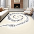 thumbnail image 1 of ODIKA 5'x7' Machine Washable Non-Slip Area Rug, Celestial Swirl Transitional Ethereal Vintage Modern High Traffic Rug, Gray, 658243, 1 of 7