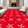 thumbnail image 1 of ODIKA 5'x7' Machine Washable Non-Slip Area Rug, Charming Yuletide Semicircle Doorway Greeting Hearth Protection High Traffic Rug, Red, 608727, 1 of 7