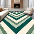 thumbnail image 1 of ODIKA 5'x7' Machine Washable Non-Slip Area Rug, Zigzag Accent Floor Covering with Foldable Design High Traffic Rug, Teal, 588144, 1 of 7