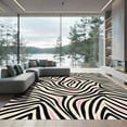 thumbnail image 1 of ODIKA 5'x7' Machine Washable Non-Slip Area Rug, Chic Stripes with Modern Animal Inspired Artistry High Traffic Rug, Black, 911399, 1 of 7