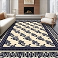 thumbnail image 1 of ODIKA 5'x7' Machine Washable Non-Slip Area Rug, Classic Paisley Swirl Protection Flame Resistant Decorative Guard High Traffic Rug with Pad, Beige, 665986, 1 of 8