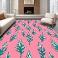 thumbnail image 1 of ODIKA 5'x7' Machine Washable Non-Slip Area Rug, Conifer Needle Cascade Winter Wonderland Anti Slip High Traffic Rug with Pad, Pink, 504945, 1 of 8