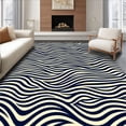thumbnail image 1 of ODIKA 5'x7' Machine Washable Non-Slip Area Rug, Contemporary Ripple Wave High Traffic Rug, Blue, 338499, 1 of 7