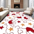 thumbnail image 1 of ODIKA 5'x7' Machine Washable Non-Slip Area Rug, Delightful Mouse and with Curved Edges High Traffic Rug, Red, 728370, 1 of 7