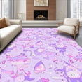 thumbnail image 1 of ODIKA 5'x7' Machine Washable Non-Slip Area Rug, Dreamy Pastel Fairyland Toadstool Village Kawaii Art High Traffic Rug, Pink, 677317, 1 of 7